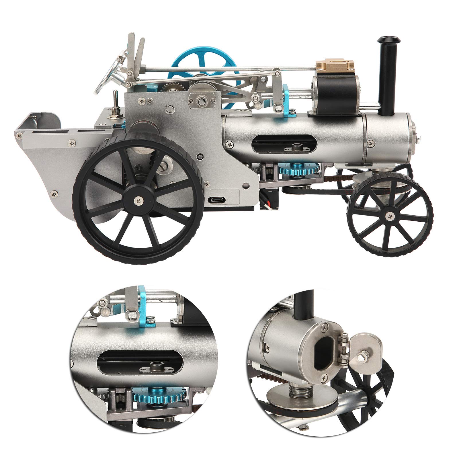 値下相談可TECHING蒸気機関エンジンモデル経路付鉄道模型APP制御STEM Amazon.co.jp: DM34 TECHING 蒸気機関車キット 機械組み立てモデル